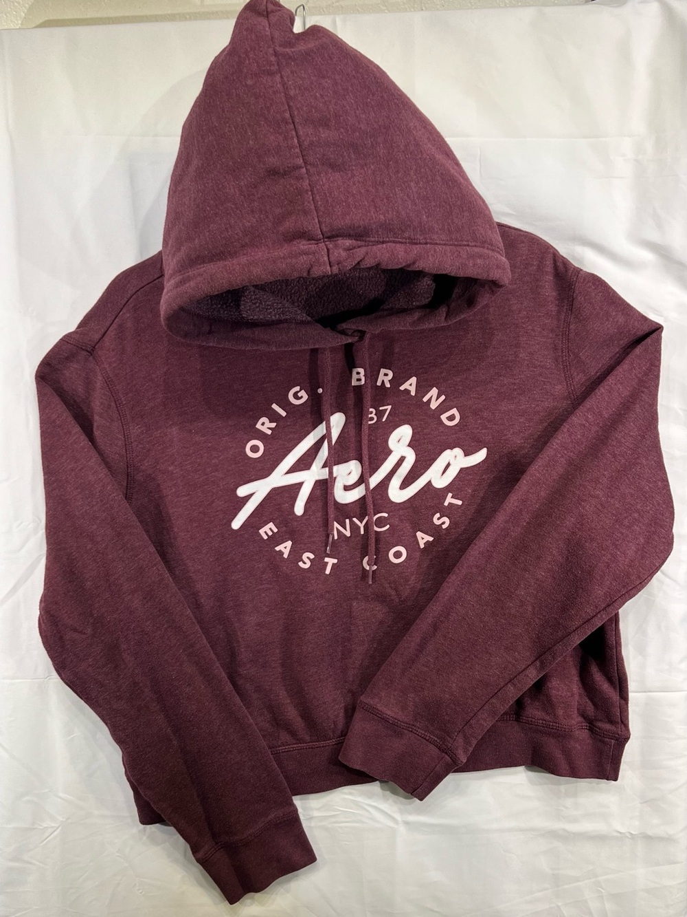 Aeropostale Women's Teddy Hoodie Jacket in Plum